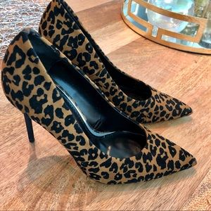 Zara Leopard Print Pump Heels 37